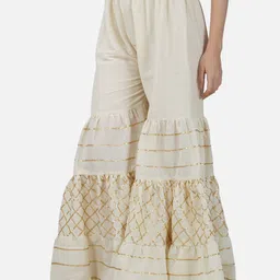 bcz Women Regular Fit Beige Pure Cotton Trousers-picture-23