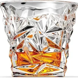 (Pack of 6) Crystal Cut Diamond Imported Whiskey Glasses Set Glass Set Whisky Glass-image-5