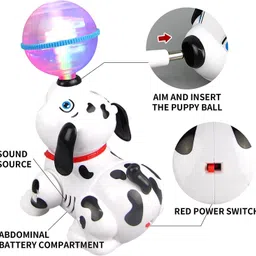 mega shine Musical Dancing Dog Toy with Flashing Lights 360° Rotating Puppy image 2