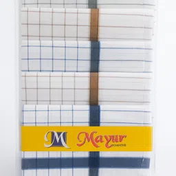 mayur Premium Cotton Handkerchiefs Men – Soft, Durable & Multi-Color Checkered Hanky ["Light Colour"] Handkerchief-picture-44