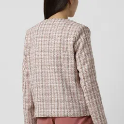 van heusen Women Checkered Single Breasted Casual Blazer image 3