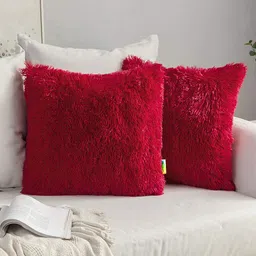 cyuteenuts Decorative pillows Microfibre Solid Cushion Pack of 2-picture-19