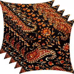 gkm Combo Set Of 5 Cushion And 2 Microfibre Floral Bolster Pack of 7 image 2