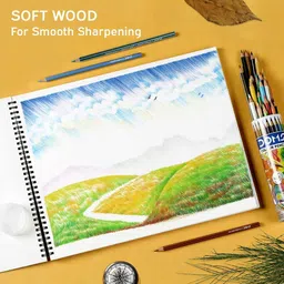 doms Non Toxic 24 Shades With Tin Round Shaped Color Pencils image 4