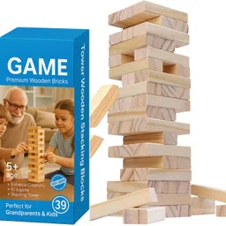 jingaplayme Wooden Tumbling Tower Toy | Stacking Blocks Puzzle Game for Kids & Adults-2-picture-23