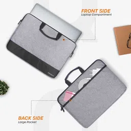 cranique 15.6 Inch Laptop / MacBook Sleeve Slip Case Cover Bag with Handle (QB1-15-Gray) Laptop Sleeve/Cover image 3
