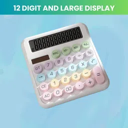 sacro Desktop Calculator, 12-Digit Large LCD and Large Buttons for Office, Homes E3 Basic Calculator image 1