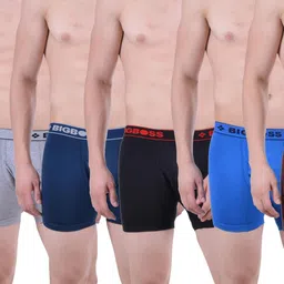 Pack of 10 Combed Cotton Classy Solid Men Trunk-image-24