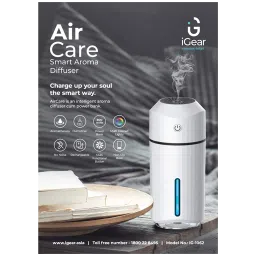 iGear Aircare 0.32 Litres Aromatherapy Mist Humidifier (Aroma Diffuser, iG-1062, White) image 3