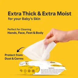dreamease Ultra-Gentle Baby Wipes|99% Water-Based, Alcohol-Free& Skin-Friendly (Pack of 3) image 3