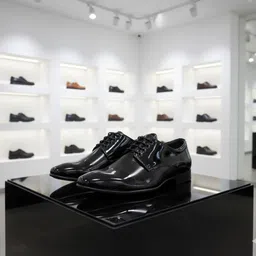 lee cater Premium Oxford Class DesPatent Leatherette Shining Jet Black Slip On For Men image 5