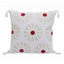 White Cotton Woven 18 x 18 Inches 5 Cushion Covers By Jamio Firati image 2