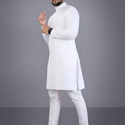 poshside Men Cotton Blend Kurta Pyjama Set image 3