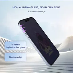 MB SHILD Edge To Edge Tempered Glass for Apple iPhone 13, iPhone 14, iPhone 16e, iPhone 13 Pro, Privacy Anti Spy Glass with Matte Finish image 5