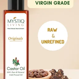 mystiq living Castor Oil (Cold Pressed) For Skin & Hair Growth (Organic)-picture-15