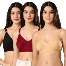 Pack of 3 Women Everyday Non Padded Bra-image-15
