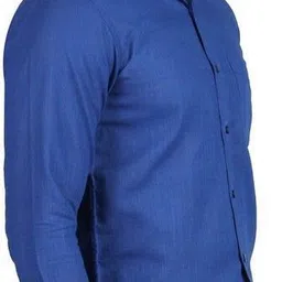 super weston trend Men Slim Fit Solid Ribbed Collar Casual Shirt image 2