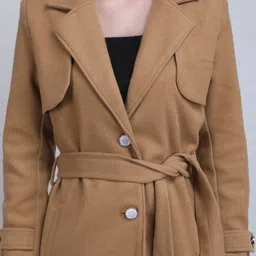 blue ronin imported tweed Solid Coat For Women image 5