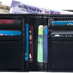 Men Casual, Formal Black Artificial Leather RFID Wallet-image-8