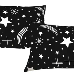 eranc Polyester Fibre Abstract Sleeping Pillow Pack of 3 image 2