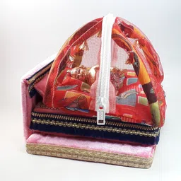 Thakur ji Bed,Laddu Gopal ji Bed With Mosquito Net Usable 0 to 3 no Silk All Purpose Chowki-image-16