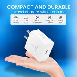 MAK 25 W GaN 3.1 A Wall Charger for Mobile with Detachable Cable image 3