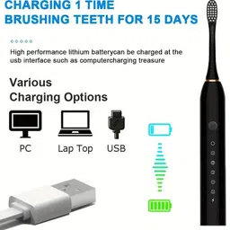 CeramiQ All-in-One Electric Toothbrush Kit for Adults Electric Toothbrush image 5