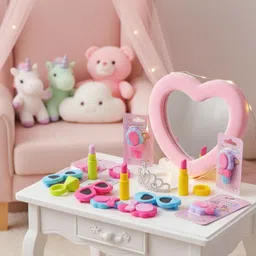 khusha creations Pack of 10 Makeup Theme Eraser Set Lipstick Ring Sunglasses Erasers For Kids Non-Toxic Eraser image 5