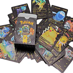 sukon Down Price 55pcs Waterproof Pokemon Black Foil Box V Series Vmax Gx Ex Cards-picture-13