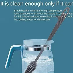 mobone ® 33-CM Bottle Cleaning Silicone Brush with Long Handle for Baby Bottle image 4