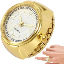 dreamish imitation Stylish Unisex Gold-Plated Adjustable Watch Finger Ring Metal, Alloy Ring image 1