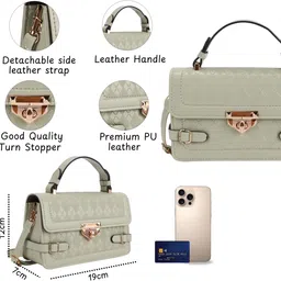 trendz firenze Women Green Messenger Bag image 3