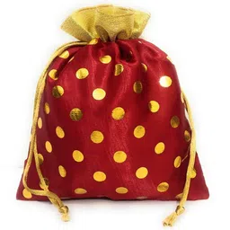 athizay Women Maroon, Gold, Blue Potli image 2