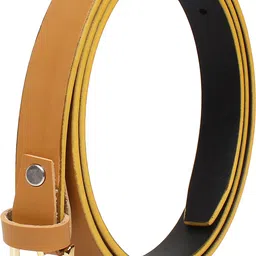 sidewok Women Yellow Artificial Leather Belt-picture-25