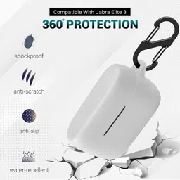 KANSOL Silicone Velcro Earbuds Case For Jabra Elite 3 image 3