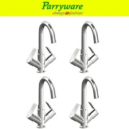 Praseo Center Hole Basin Mixer Tap for hot and cold water set of 4 pic 402 Dual Handle Deck Mounted Faucet for Wash Basin Basin Mixer Faucet-image-42