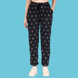 kavya retail Women Solid Blue Track Pants-picture-18