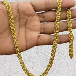 rkb sales 1gm gold plated High Quality Indian Polished chain “20” Inch for men Gold-plated Plated Alloy Chain-picture-16