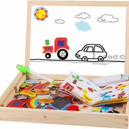 authfort Wooden Educational Toys Magnetic Art Easel Animals Wooden Puzzles Games for Kids WD10-picture-16