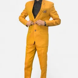 gargian master cut Men Single Breasted Self Design Suit image 1