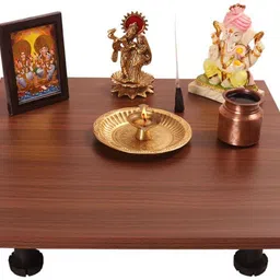 zkoira Engineered Wood God Pooja Chowki Wooden, Plastic All Purpose Chowki-picture-27