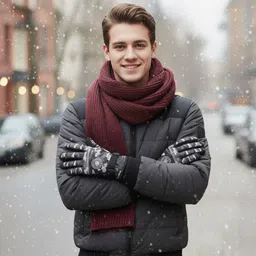 ezapparels Solid Winter Men Gloves image 4