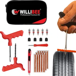 willibee 8-in-1 (Pack of 15 Strips) Puncher Repair Kit for Car & Bike (with Storage Bag) Tubeless Tyre Puncture Repair Kit-picture-26
