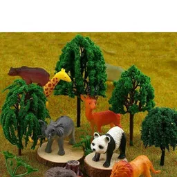 khatushyam Animal jungle 12 piss toys multicolour cractor animals 12 piss only Rattle image 3