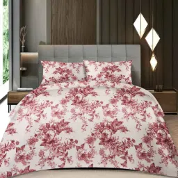 threads Multicolor Floral 400 TC Cotton Super King Bedsheet image 1