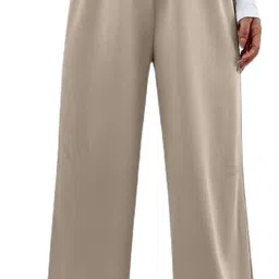 miskis Women Regular Fit Beige Lycra Blend Trousers-picture-11