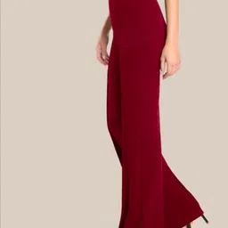 dream beauty fashion Women Regular Fit Maroon Lycra Blend Trousers-picture-19