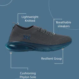 killer 22509-Dark Grey T.Blue Phylon Walking Shoes For Men image 3