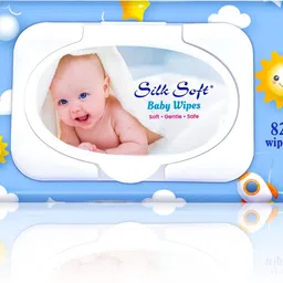silk soft Baby wet wipes 82 pulls with lid PACK OF 2 image 2