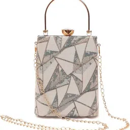 jasuniq Casual, Party Light Green Clutch image 1